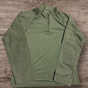 Condor Mens Tactical Combat Long Sleeve Green 1/4 Zip Shirt Size XL
